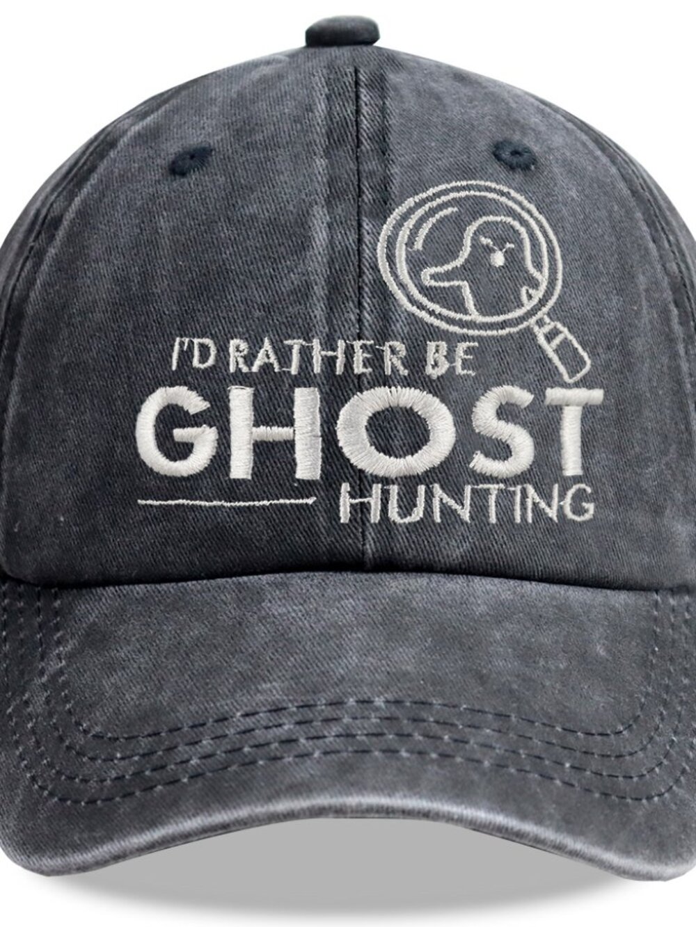 I'd Rather Be Ghost Hunting Baseball Cap